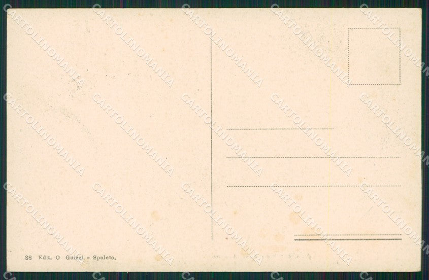 Perugia Spoleto cartolina KV1837 – retro