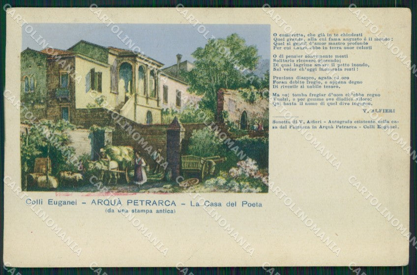 Padova Arquà Petrarca cartolina KV1854 – fronte