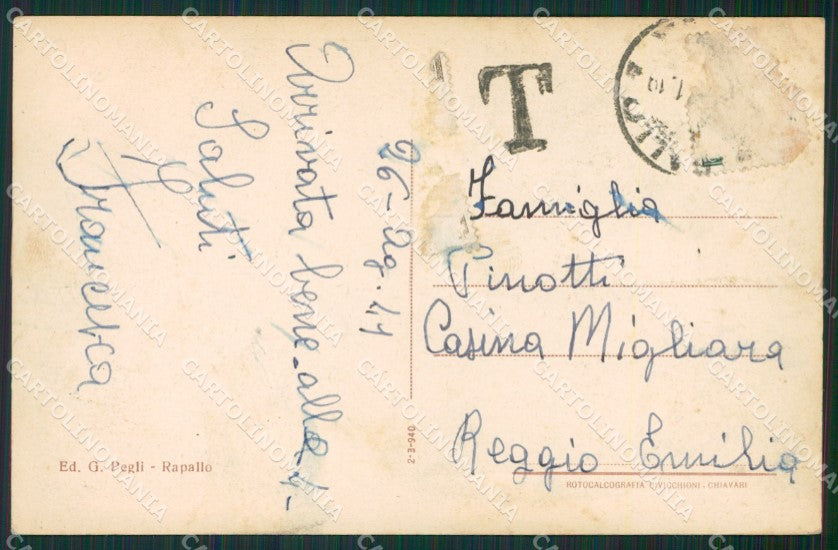 Genova Rapallo ABRASA cartolina KV1861 – retro