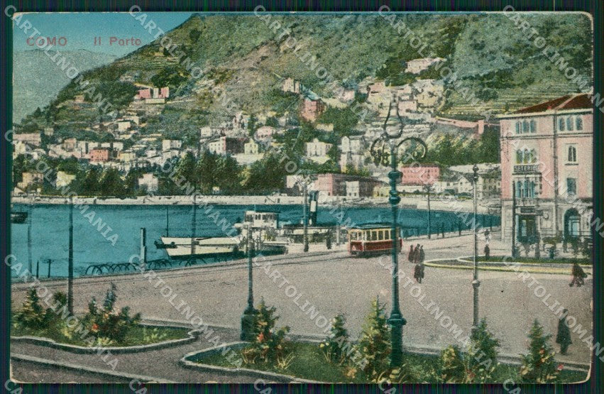 Como Città Tram Battello cartolina KV1871 – fronte