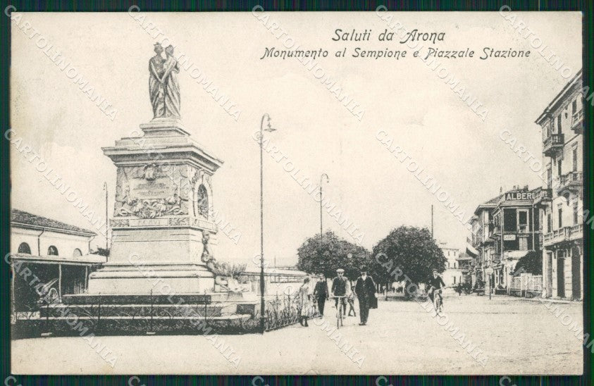Novara Arona PIEGATA cartolina KV1878 – fronte