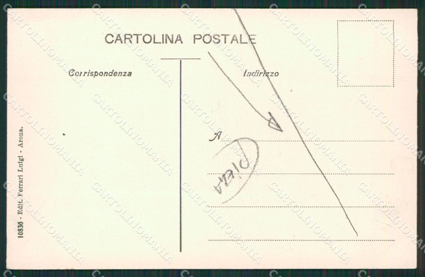 Novara Arona PIEGATA cartolina KV1878 – retro