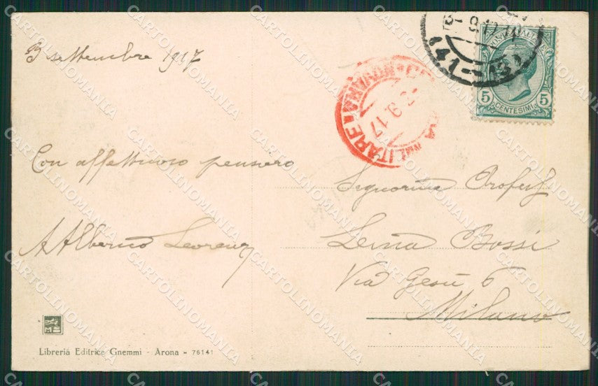Novara Arona cartolina KV1880 – retro