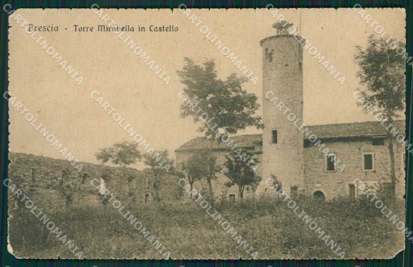 Brescia Torre Mirabella cartolina KV1910 – fronte