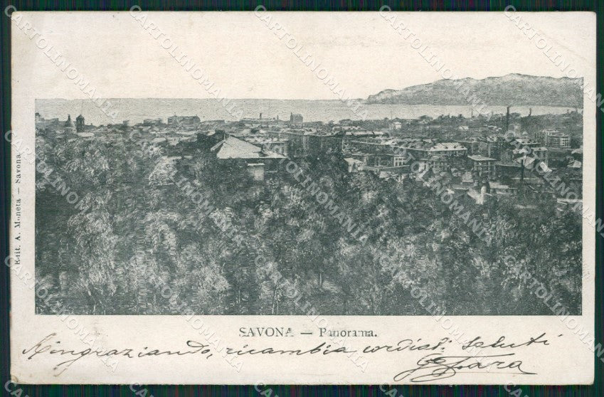 Savona Città PIEGA cartolina KV1919 – fronte