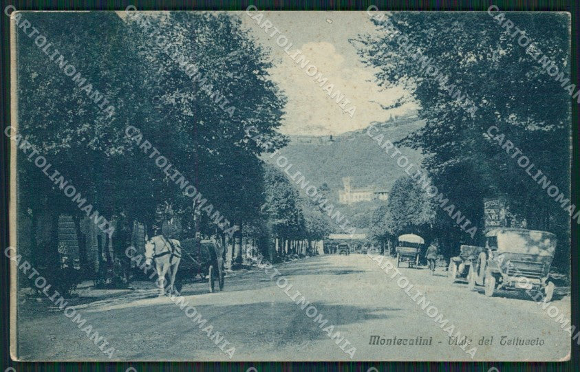 Lucca Montecatini Terme PIEGHINA cartolina KV1920 – fronte