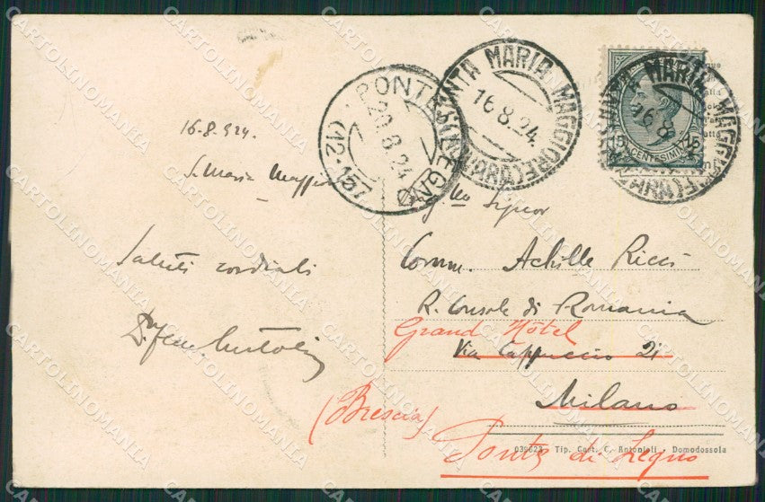 Verbania Santa Maria Maggiore cartolina KV1933 – retro