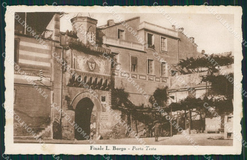 Savona Finale Ligure Borgo cartolina KV1942 – fronte