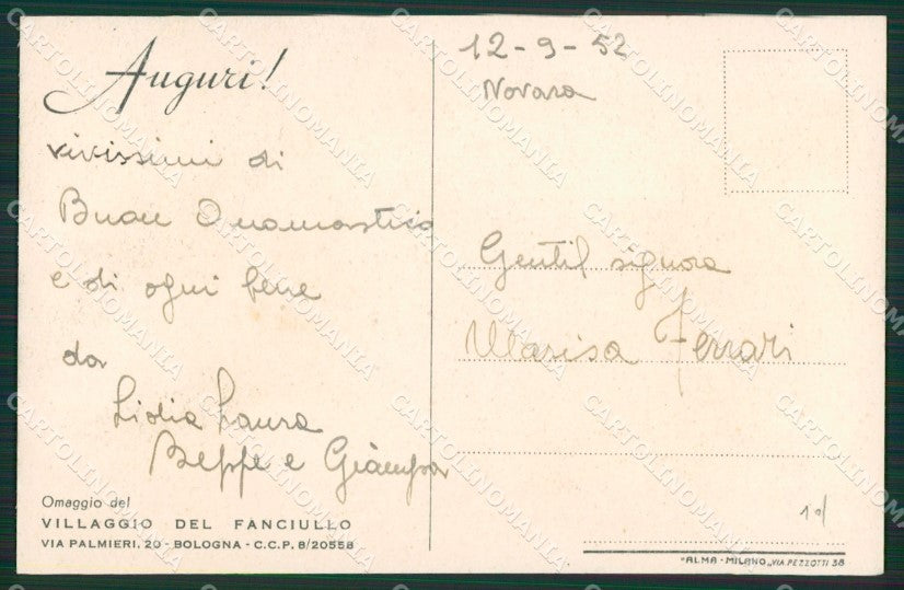 Bologna Città Villaggio del Fanciullo cartolina KV1954 – retro