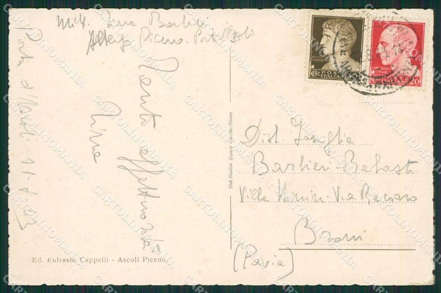Ascoli Piceno Città Banca cartolina KV1960 – retro
