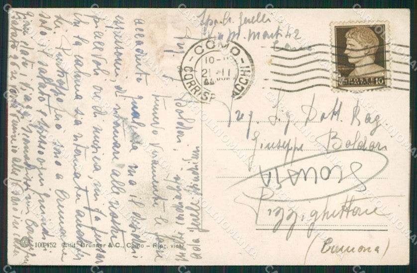 Como Città SCOLLATA cartolina KV1999 – retro
