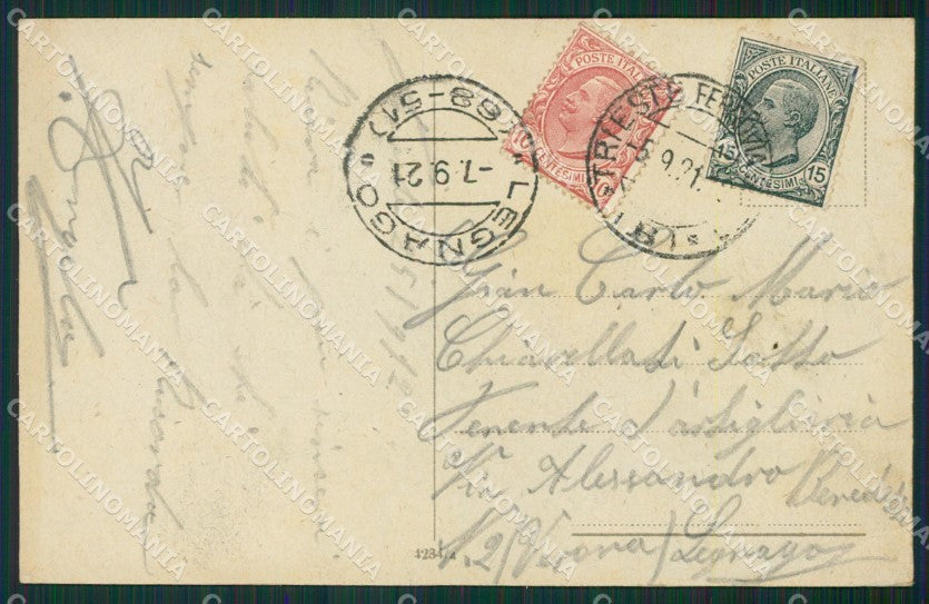 Trieste Città Poste cartolina KV2025 – retro
