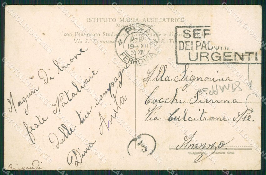 Pisa Città STRAPPINO cartolina KV2040 – retro