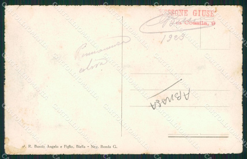 Biella Valle del Cervo Mappa ABRASA cartolina KV2041 – retro