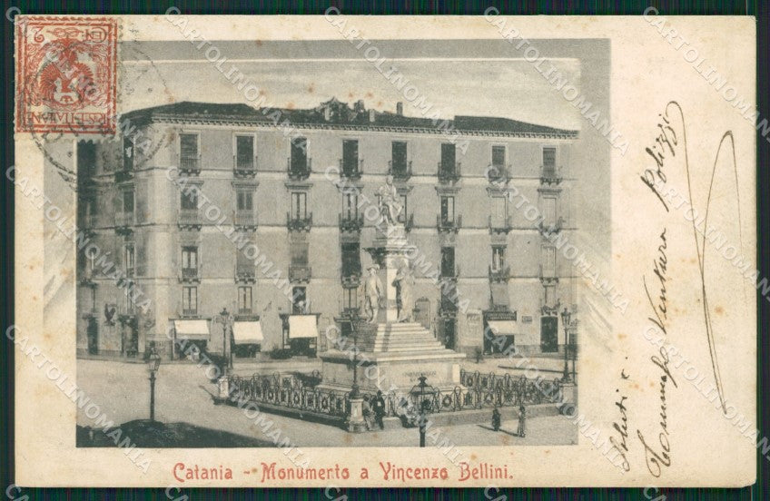 Catania Città Bellini SCOLLATA cartolina KV2046 – fronte