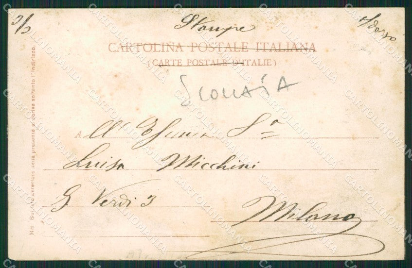 Catania Città Bellini SCOLLATA cartolina KV2046 – retro