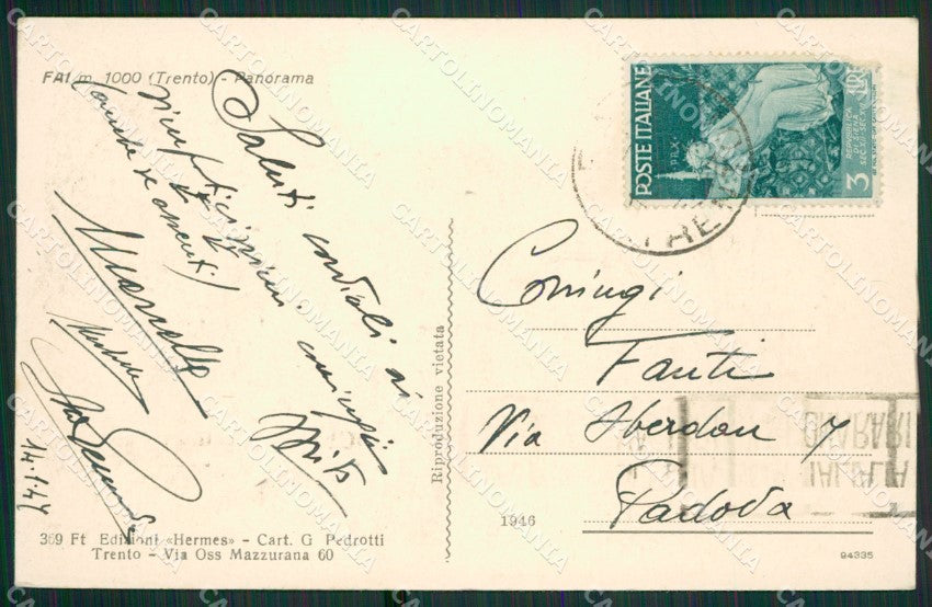 Trento Fai cartolina KV2050 – retro