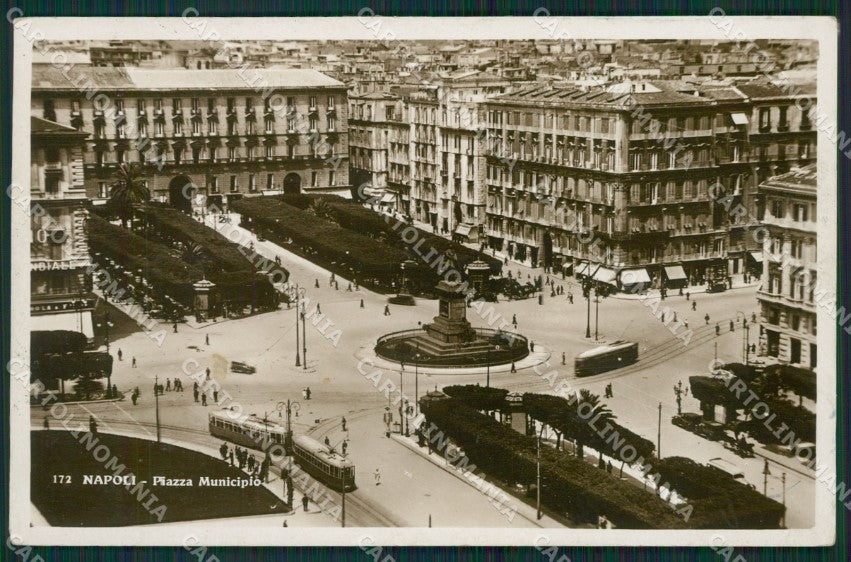 Napoli Città Tram Foto cartolina KV2084 – fronte