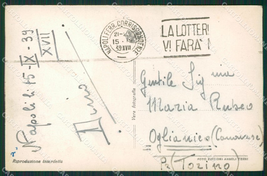 Napoli Città Tram Foto cartolina KV2084 – retro