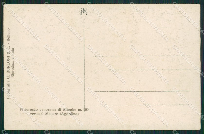 Belluno Alleghe Foto cartolina KV2090 – retro