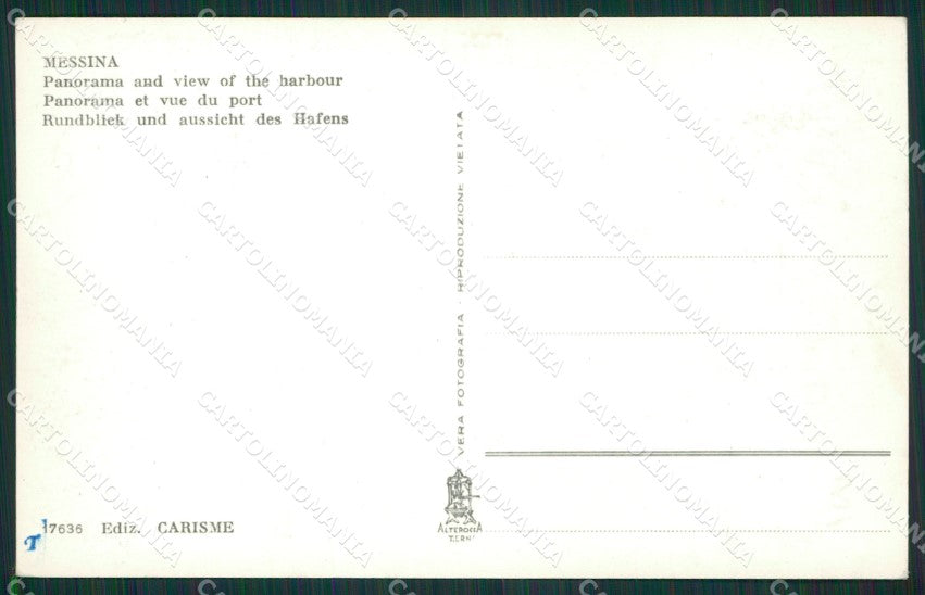 Messina Città Foto cartolina KV2101 – retro