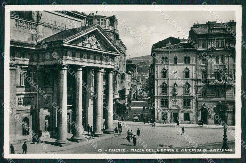 Trieste Città Borsa Cassa Risparmio Foto cartolina KV2174 – fronte