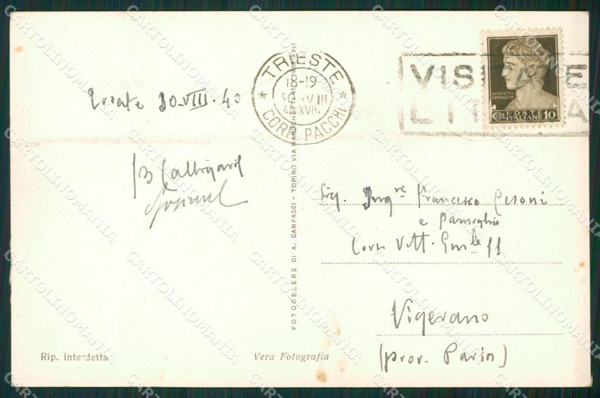 Trieste Città Borsa Cassa Risparmio Foto cartolina KV2174 – retro