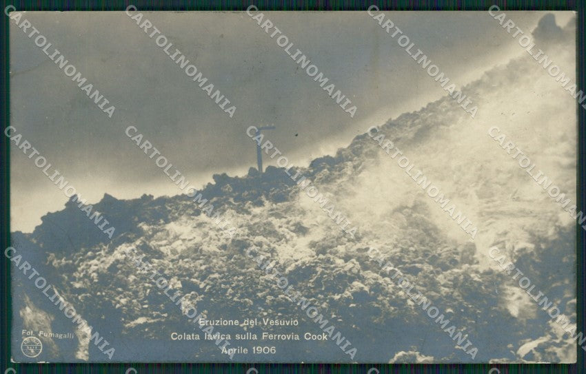 Napoli Eruzione Vesuvio Foto cartolina KV2185 – fronte