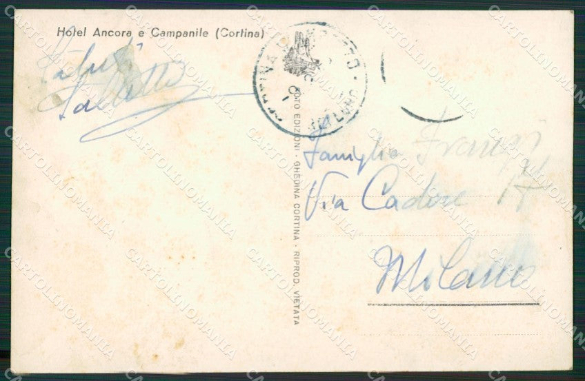 Belluno Cortina d'Ampezzo Foto cartolina KV2186 – retro