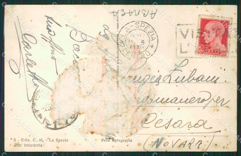 La Spezia Città Poste ABRASA Foto cartolina KV2194 – retro