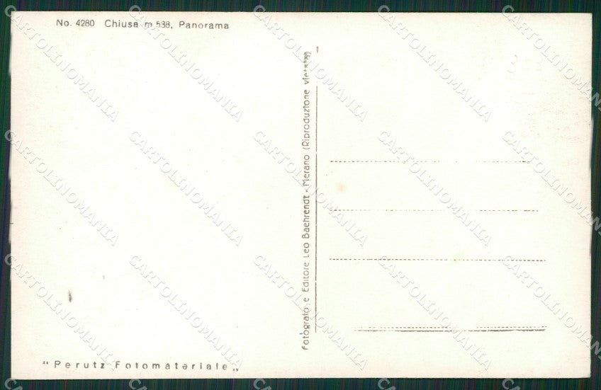 Bolzano Chiusa Foto cartolina KV2196 – retro