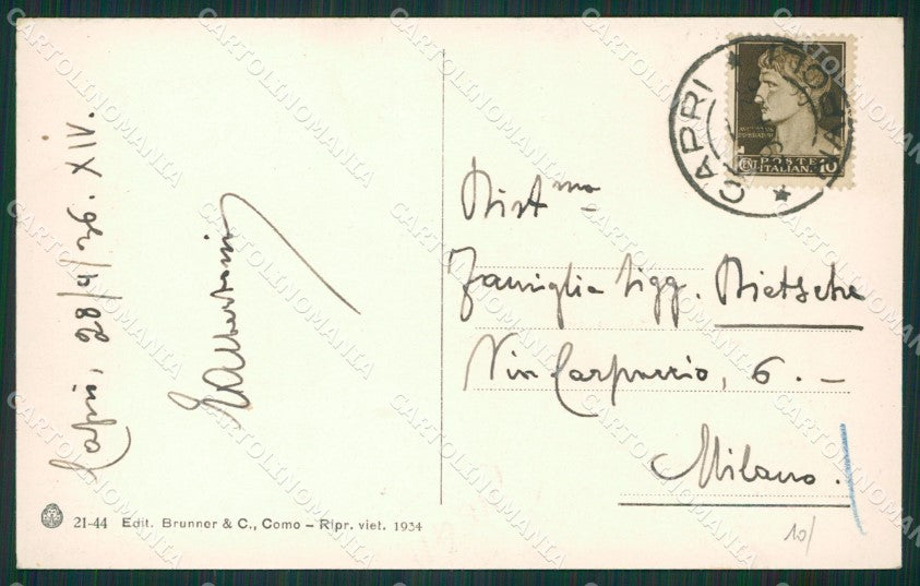Napoli Capri cartolina KV2267 – retro