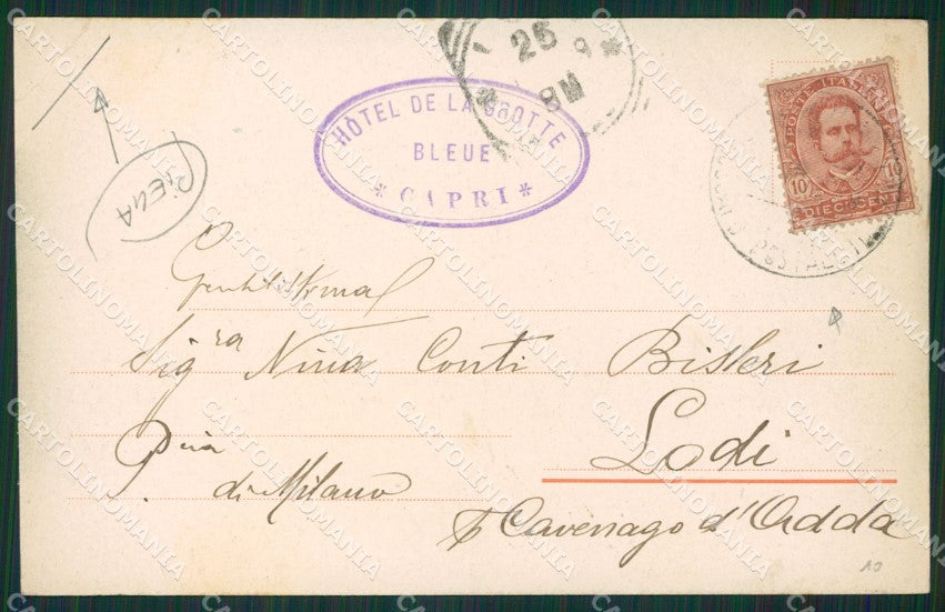 Napoli Capri PIEGA cartolina KV2268 – retro