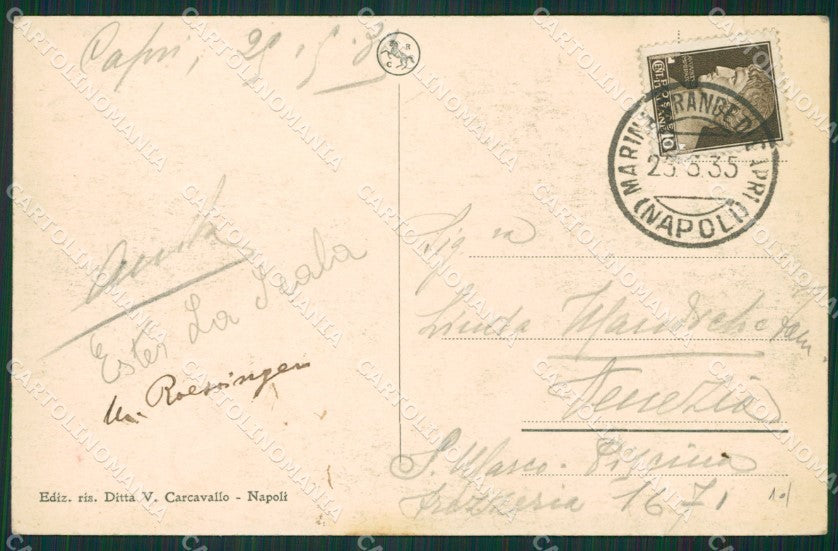 Napoli Capri cartolina KV2269 – retro