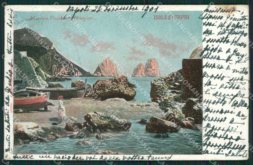 Napoli Capri Marina Piccola cartolina KV2285 – fronte