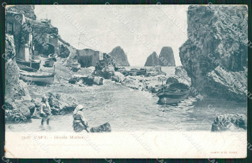 Napoli Capri Marina Piccola PIEGHE cartolina KV2315 – fronte
