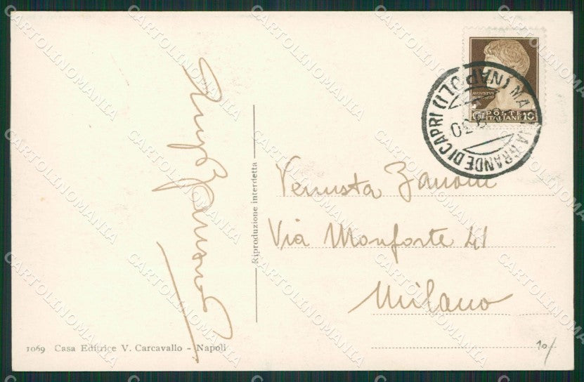 Napoli Capri Foto cartolina KV2380 – retro