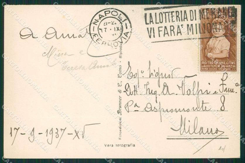 Napoli Capri Foto cartolina KV2407 – retro