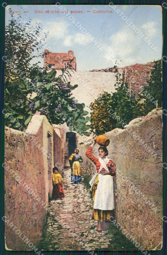 Napoli Capri Costumi PIEGA cartolina KV2420 – fronte