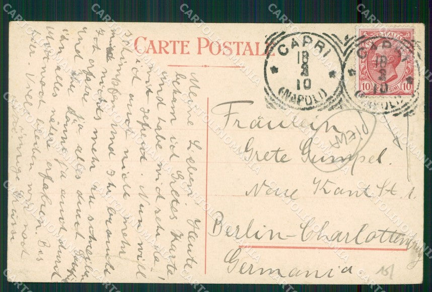 Napoli Capri PIEGA cartolina KV2429 – retro