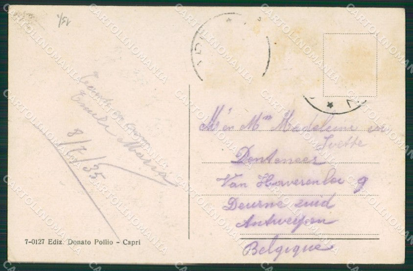Napoli Capri cartolina KV2443 – retro