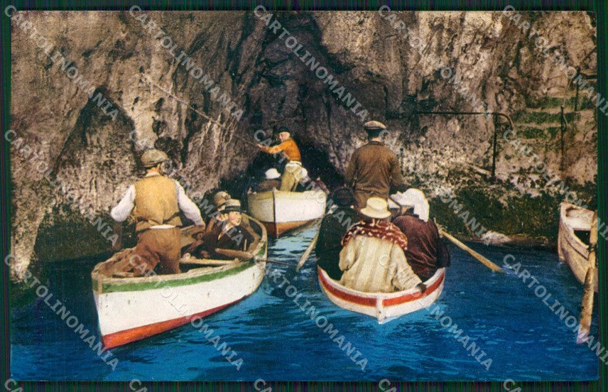 Napoli Capri Grotta Azzurra Barche cartolina KV2492 – fronte