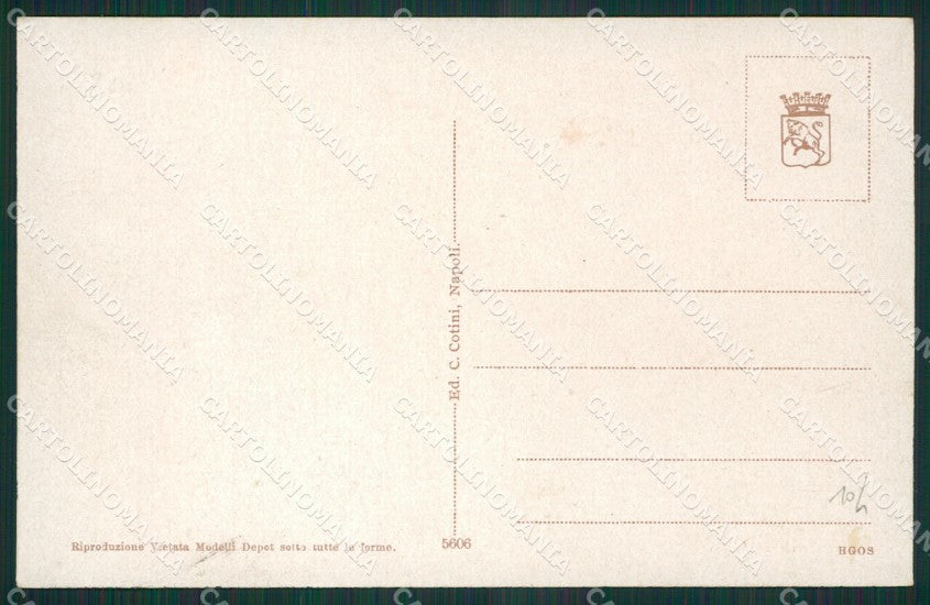 Napoli Sorrento Costumi cartolina KV2504 – retro