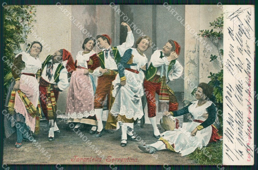 Napoli Sorrento Costumi cartolina KV2512 – fronte