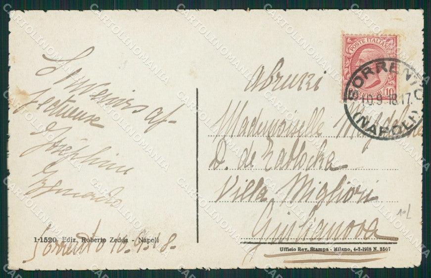 Napoli Sorrento Barche cartolina KV2520 – retro