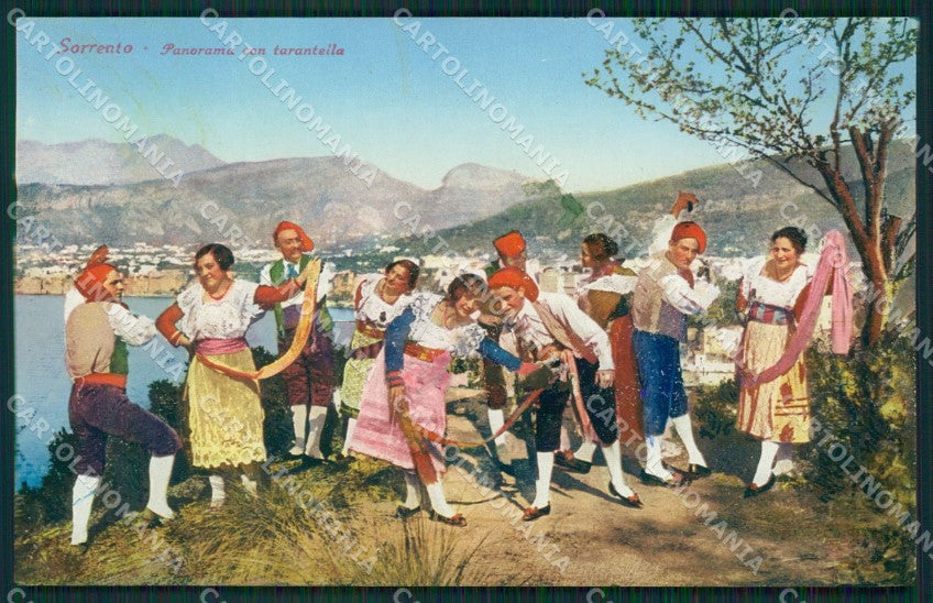 Napoli Sorrento Costumi ABRASA cartolina KV2521 – fronte