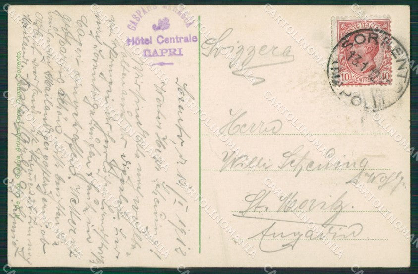 Napoli Sorrento cartolina KV2522 – retro