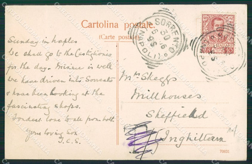 Napoli Sorrento cartolina KV2555 – retro