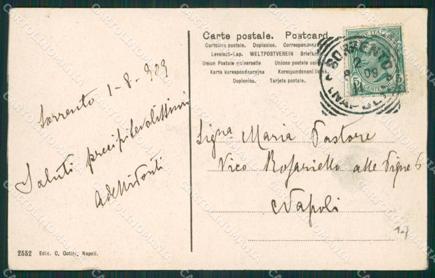 Napoli Sorrento cartolina KV2565 – retro