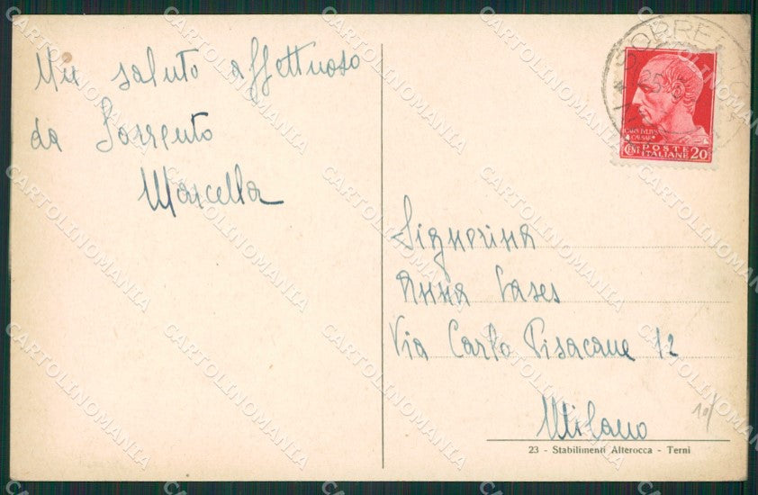 Napoli Sorrento cartolina KV2586 – retro